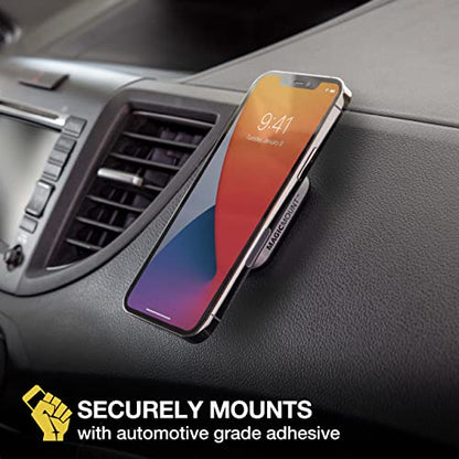 Scosche MP2FM-XCES0 MagicMount Pro2 Universal Flush Magnetic Cell Phone Car Mount Kit Compatible with MagSafe, iPhones, Galaxy, Pixel & All Smartphones