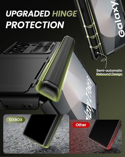 for Samsung Galaxy Z Fold 6 Case with Card Holder, 2024, Black - color: Black