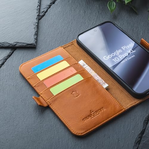 Google Pixel 10 Pro XL Metro Leather Wallet Phone Case - color: Metro Tan