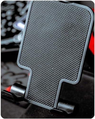 SIMPLYMDRN Foldable Cellphone Stand for Desk, Portable Desktop Cellphone Stand Holder, Height Angle Adjustable Phone Holder Compatible with iPhone 15 14 Pro Max Plus, 13 12 Pro Max Mini, 11, Black