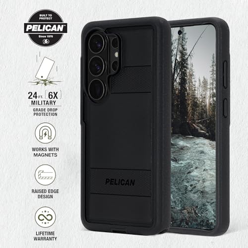 Pelican Voyager Samsung Galaxy S26 Ultra Case - Rugged Phone Case - Black | Magnetic & Wireless Charging Case with 24ft Military-Grade Drop Protection & Belt Clip Holster for Samsung Galaxy S26 Ultra - color: Voyager Black, size: Samsung Galaxy S26 Ultra