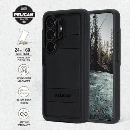 Pelican Voyager Samsung Galaxy S26 Ultra Case - Rugged Phone Case - Black | Magnetic & Wireless Charging Case with 24ft Military-Grade Drop Protection & Belt Clip Holster for Samsung Galaxy S26 Ultra - color: Voyager Black, size: Samsung Galaxy S26 Ultra