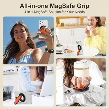 Magnetic Phone Grip for MagSafe Stand,Magnet Ring Holder Adjustable