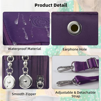 JANKS Small Crossbody Bags for Women Mini Cell Phone Purses Handbag Shoulder Bag - color: 010 Dark Purple