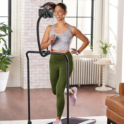 Mippko Gooseneck Phone Holder for Mic Stand/Music Stand/Stroller/Treadmill/Spin Bike/Exercise Bicycle,50 cm Long Flexible Gooseneck Arm Super Crab Clamp Mount,Compatible with 3.5~7.5" iPhone Devices
