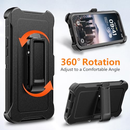 TUTUKII Magnetic for iPhone 12/12 Pro Case with Belt Clip Holster (Black) | MagSafe Compatible, Heavy-Duty Military-Grade Drop Protection, 3-Layer Rugged Shockproof Protective Cover 6.1-Inch - size: iPhone 12 &12 Pro 6.1"