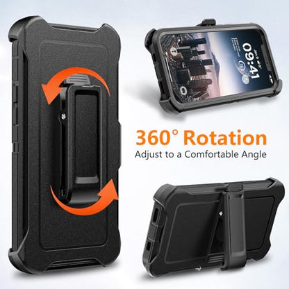 TUTUKII Magnetic for iPhone 12/12 Pro Case with Belt Clip Holster (Black) | MagSafe Compatible, Heavy-Duty Military-Grade Drop Protection, 3-Layer Rugged Shockproof Protective Cover 6.1-Inch - size: iPhone 12 &12 Pro 6.1"