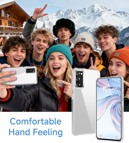 USLAI Case for Samsung Galaxy S20 FE 5G, Anti-Yellowing, Crystal Clear Back, Shockproof & Military‑Grade Drop Protection - Transparent - color: Clear, size: Galaxy S20 FE