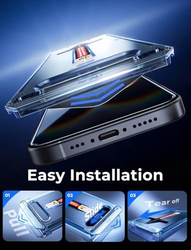 MAGIC JOHN 2 Pack for iPhone 16e Glass Screen Protector Easy Installation | 6.1 inch, Auto Dust-Elimination, Bubble Free, HD Clear，9H tempered glass, Case Friendly, Anti-Shockproof - size: iPhone 16e 6.1inch