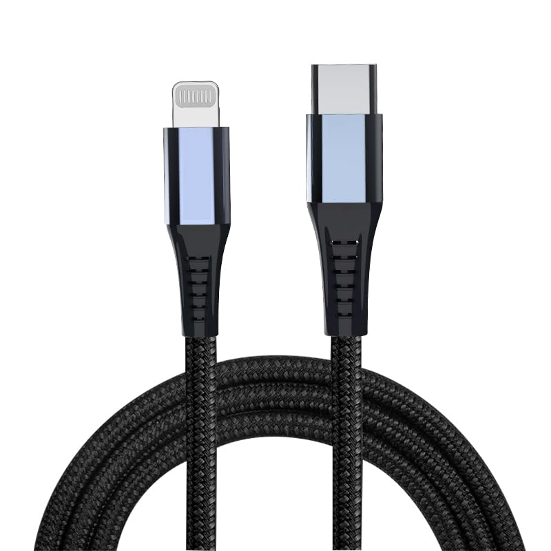USB C to Lightning Cable - 3A Fast Charging iPhone Charger Cord [Apple MFi Certified] - Lightning Cable for iPhone Supports 480Mbps High Transfer Speeds（Nylon Braided）