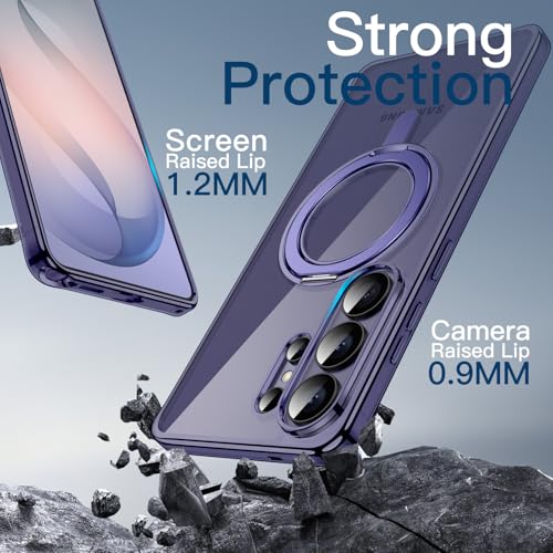 JETech Rotatable Ring Stand Case for Samsung Galaxy S26 Ultra, Heron Purple | Compatible with MagSafe, Clear Back, Stand & Ring Holder, Shockproof Protection - color: Heron Purple, size: Galaxy S26 Ultra