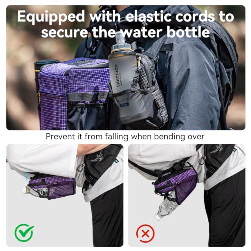 HIKEMAN Backpack Shoulder Strap Pouch - Smartphone Strap Pack,Waterproof Backpack Strap Pocket Attachment Bag for Hikers,Small Crossbody Bag Waist Pack for Sports Hiking Camping(Black) - color: Black