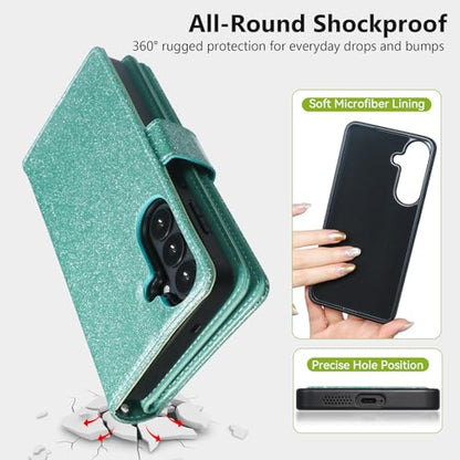 Varikke for Galaxy S26+/Plus Wallet Case Magnetic Detachable, Mint Green - color: Mint, size: Galaxy S26+/S26 Plus 6.7"