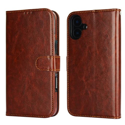Bocasal Detachable Wallet Case Card Holder for iPhone 16 Plus, Brown | RFID Blocking Kickstand Card Slots Holder PU Leather Magnetic Shockproof Wrist Strap Removable Flip Protective Cover 6.7 inch - color: Brown