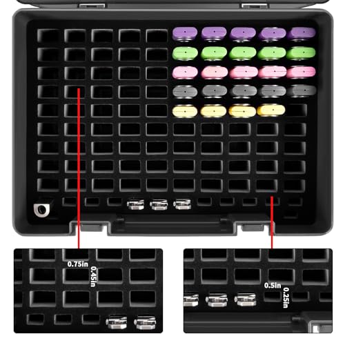 FULLCASE USB Flash Drive Case,104-Slot Thumb Drive Storage Organizer Black - color: Black
