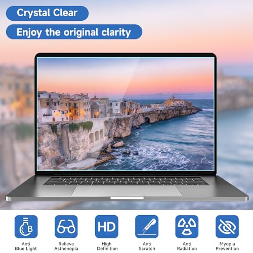 2 Pcs 14 Inch (1920x1200P) Laptop Blue Light Screen Protector, Reduce Eye Strain Anti Glare Blue Light Blocking Screen Protector for 14’’ with 16:10 Resolution HP/Dell/Acer/Asus/Samsung/Lenovo - size: 14 inch
