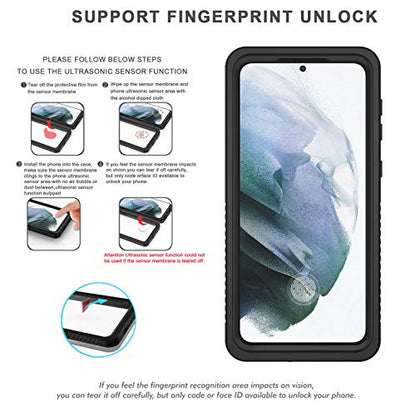 Lanhiem for Samsung Galaxy S21+ Plus Case, IP68 Waterproof Dustproof, Built-in Screen Protector, Rugged Full Body Shockproof Protective Phone Cover for Galaxy S21 Plus 5G 6.7 Inch, Black - size: for Galaxy S21+
