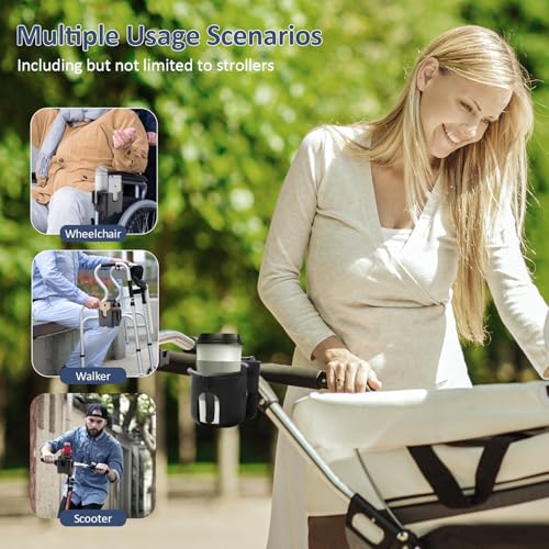 Universal Stroller Cup Holder with Phone Holder