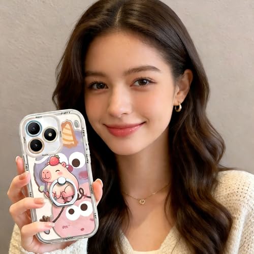 Phone Ring Stand Holder,Capybara Cell Phone Grip Women Girls Cute Girly 360° Rotating Finger Ring Grip Stand for iPhone 17 16 15 14 13 Pro Max Plus Air - color: Capybara Phone Ring Grip