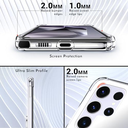 Shields Up for Samsung Galaxy S24 Ultra Case with Card Holder Stand, Clear - color: Clear, size: Galaxy S24 Ultra