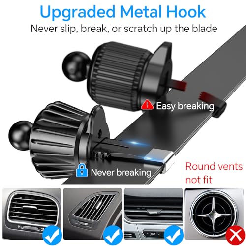 for iPhone Magsafe car Mount【20 Strong Magnets】Magnetic Phone Holder for Car Dashboard【360° Rotation】Hands Free Car Phone Holder Mount Dash Fit iPhone 15 14 13 12 Pro Max Plus MagSafe Car Accessories - color: Black