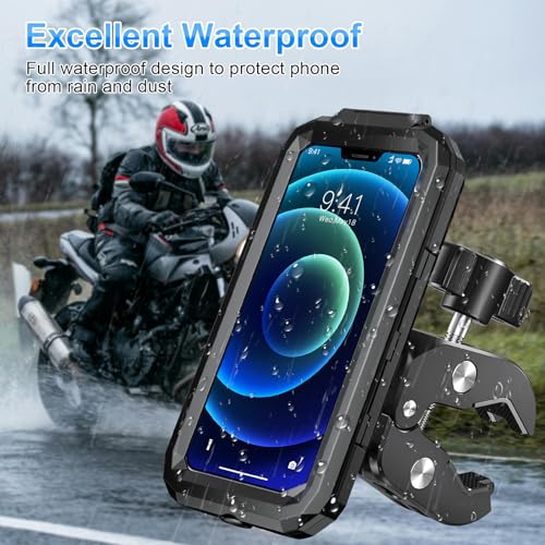BKNOOU Bike Motorcycle Phone Mount Holder - Waterproof & Touchscreen