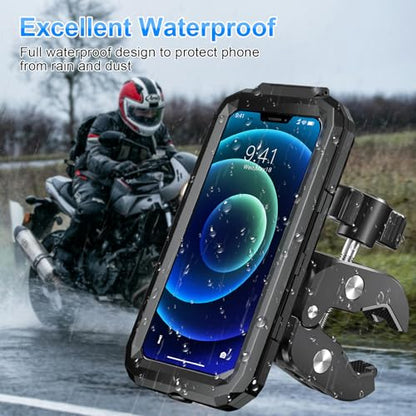 BKNOOU Bike Motorcycle Phone Mount Holder - Waterproof & Touchscreen