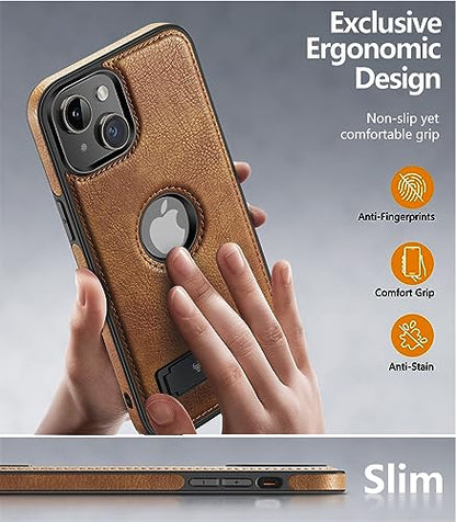 WTCASE Magnetic for iPhone 15 Plus Leather Case,Built-in Invisible Stand [Compatible with Magsafe] Protective Slim Kickstand Phone Cover Compatible with iPhone 15 Plus (2023) 6.7" (Brown) - color: Brown, size: iPhone 15 Plus-6.7"