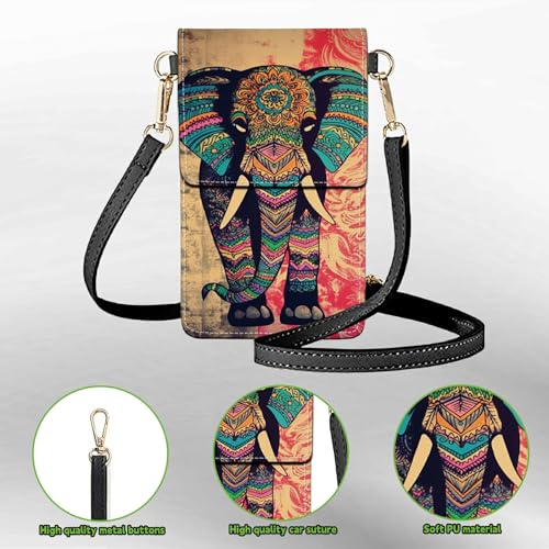 Small Crossbody Bags with Adjustable Shoulder Strap - color: Bohemian Elephant