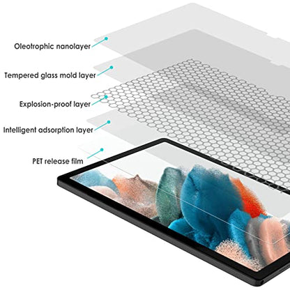 WD&CD 2 Pack Screen Protector Compatible with Samsung Galaxy Tab A8 10.5 2021, Tempered Glass Film Replacement for Galaxy Tab A8 10.5 2021【Anti Scratch 】【Anti Bubble】【High Definition】 - color: Samsung Galaxy Tab A8 10.5" (2021)