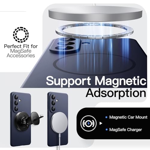 JETech Magnetic Slim Case for Samsung Galaxy S26 Plus, Deep Blue - color: Deep Blue, size: Galaxy S26 Plus