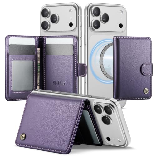 for Magsafe Magnetic Phone Wallet Card Holder, Elegant Purple - color: Elegant Purple