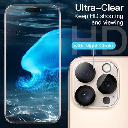 JETech Screen Protector for iPhone 16 Pro Max, 2+2 Pack - size: iPhone 16 Pro Max
