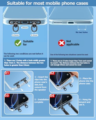 Phone Tether Tab, Bending Design 0.2mm Ultra-thin Stainless Steel Cellphone Lanyard Metal Patch Tether Tab - color: I