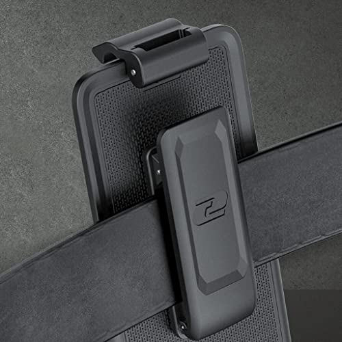 Encased Rebel Holster Designed for iPhone 14 PRO Case with Belt Clip - Ultra Protective Heavy Duty Phone Case (Black) - color: Black, size: iPhone 14 Pro