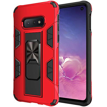 Dionsibei for Samsung Galaxy Note 8 Military Grade Kickstand Case with Stand Holder - Armor Heavy Duty Shockproof Protective Cover (Red) - color: Red