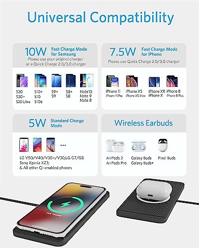 Wireless Car Charger Qi Charging Pad Fast 15W 10W 7.5W Charge Adapter for iPhone 14 13 12 Mini 11 Pro Max 8 Plus X XR Xs Airpods Samsung Galaxy Buds S21 S22 S23 S24 Android Phones (39' Long Cable) - size: 39IN Long Cable