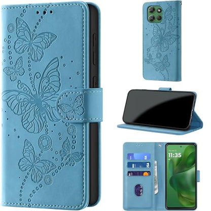 Case Wallet for Motorola Moto G Power 2025/ G Power 2026, Light Blue | RFID Blocking, 3 Card Holder Stand, Shockproof TPU Shell, PU Leather Magnetic Closure, 6.8-inch - color: Light Blue