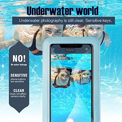 6 pcs Waterproof Phone Pouch Universal Phone Waterproof Case Compatible for iPhone 11 13 12 Max Pro XS Samsung Galaxy s22 s10 Up to 6.9", IPX8 Plastic Cell Phone Dry Bags - color: multi color 1
