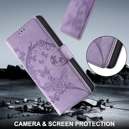 Wallet Case for Motorola Moto G Power (2025), Purple | RFID Blocking, Magnetic Closure, Card Holder, Kickstand, Shockproof Flip Cover - color: Purple