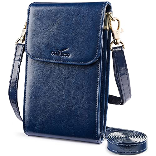 Classico Small Crossbody Phone Purse for Women - Crossbody Bag Wallet for Phone, Cards, Accessories - color: Navy Blue