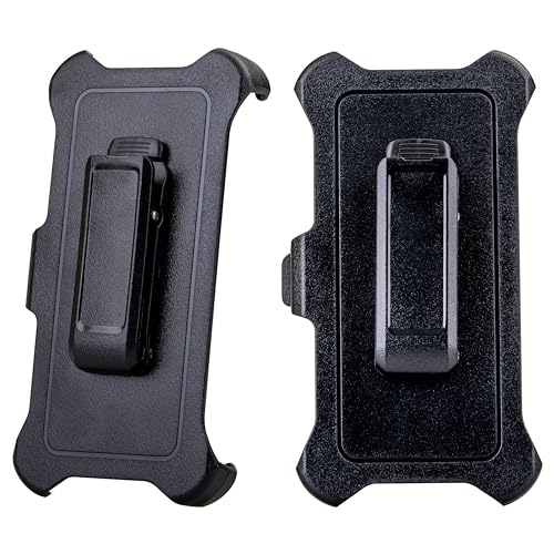 2 Pack Replacement Belt Clip Holster for Apple iPhone 8, 7, 6S, 6, SE 2022-2020 (3rd & 2nd Gen | Not 1st Gen!) OtterBox Defender Series Case | Clip for Belt Holder (Case Not Included) - color: 2 x Clips - Black