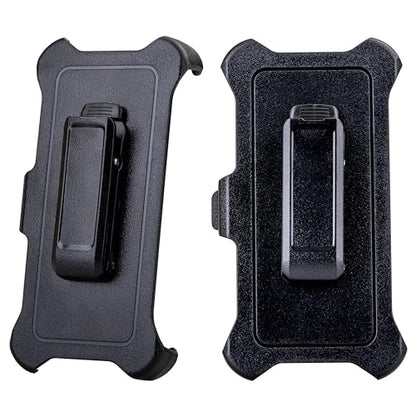 2 Pack Replacement Belt Clip Holster for Apple iPhone 8, 7, 6S, 6, SE 2022-2020 (3rd & 2nd Gen | Not 1st Gen!) OtterBox Defender Series Case | Clip for Belt Holder (Case Not Included) - color: 2 x Clips - Black