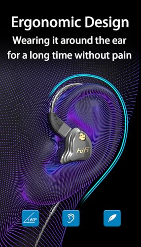 3.5mm Wired IEM Earbuds with Mic, 10mm Driver, Detachable Cable - color: Silver, size: 3.5mm