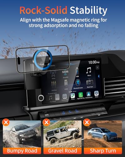 Magnetic Car Phone Holder for Toyota Camry Hybrid 2025-2026 Accessories (Fits LE, SE, Nightshade - 8 Inch Screen), Compatible MagSafe 360° Rotation Screen Mount, Does Not Affect Air Vent - size: for 2025 2026 Toyota Camry 8 inch touch screen