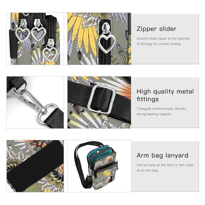 BIAOTIE Lightweight Small Crossbody bags Cell Phone Purses Travel Pouch Shoulder Bag for Women - color: Black-k