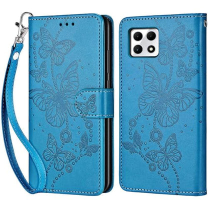 for T-Mobile Revvl 7 5G Wallet case, Blue-Butterfly | 3 Card Holders, Kickstand, Shockproof TPU Shell, PU Leather, Magnetic Closure, Protective Flip Folio Cover, Women - color: 8