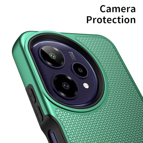 for Cricket Icon Plus 2026 (Plus Version Only) /AT&T Verge 2 Case with Tempered Glass Screen Protector,Dual Layer Heavy Duty Shockproof Protection (Dark Green) - color: Dark Green