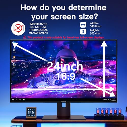 2 Pack Magnetic Hanging Computer Privacy Screen for 24 ''16:9 Aspect Ratio - color: 2 Pack Magnetic Hanging 24 Inch for 16:9