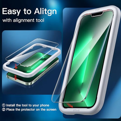 JETech Screen Protector for iPhone 13 Pro Max, 2+2 Pack - size: iPhone 13 Pro Max